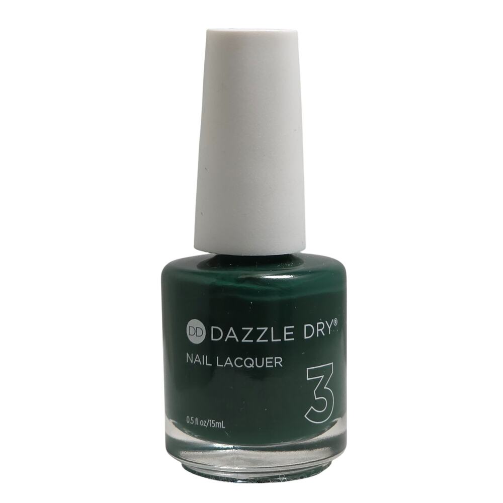 Dazzle Dry Nail Lacquer #164 Self Made Dark Green Polish 0.5oz
